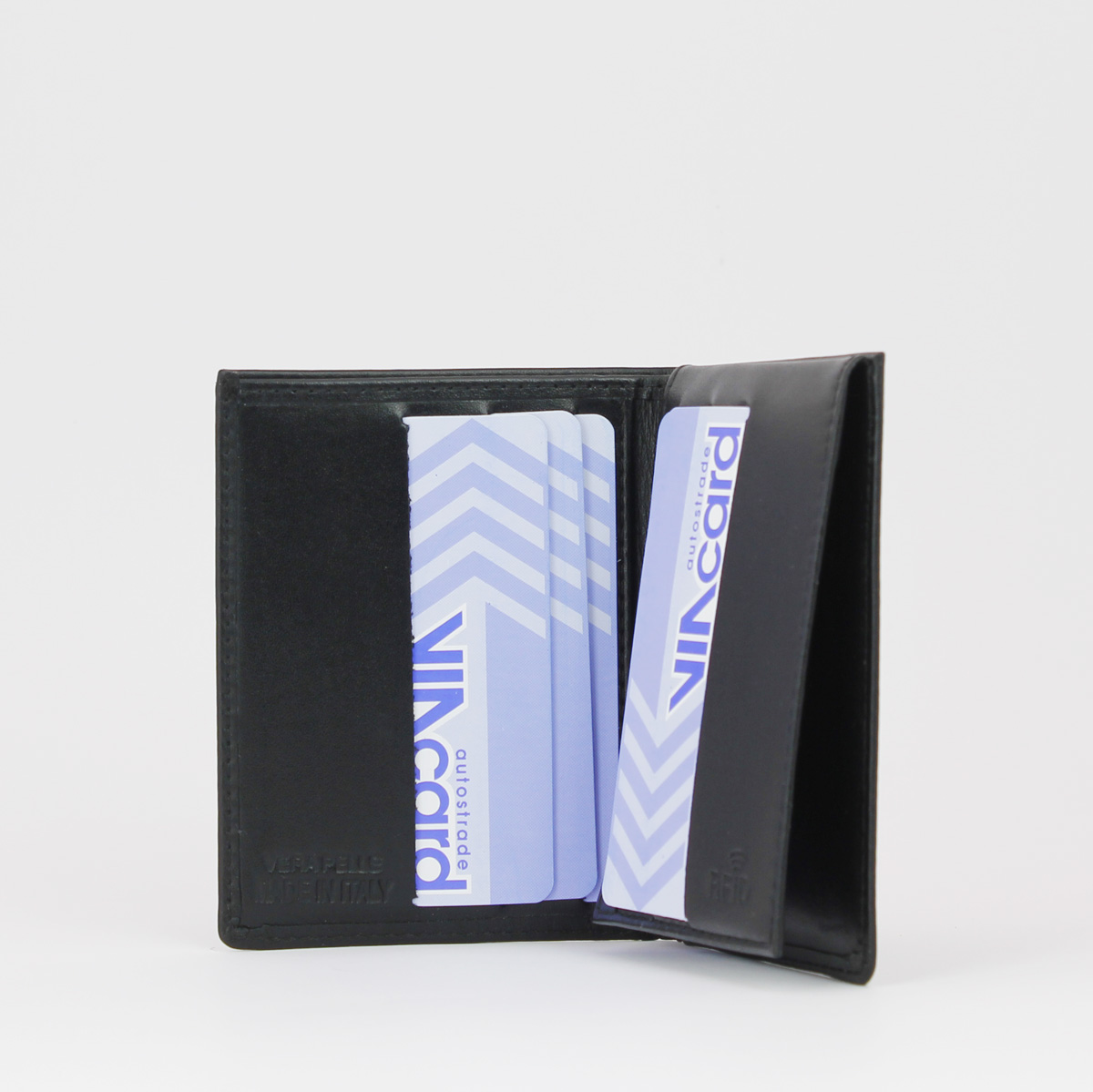 Portafoglio smart 76 nero, marcato Woodillon