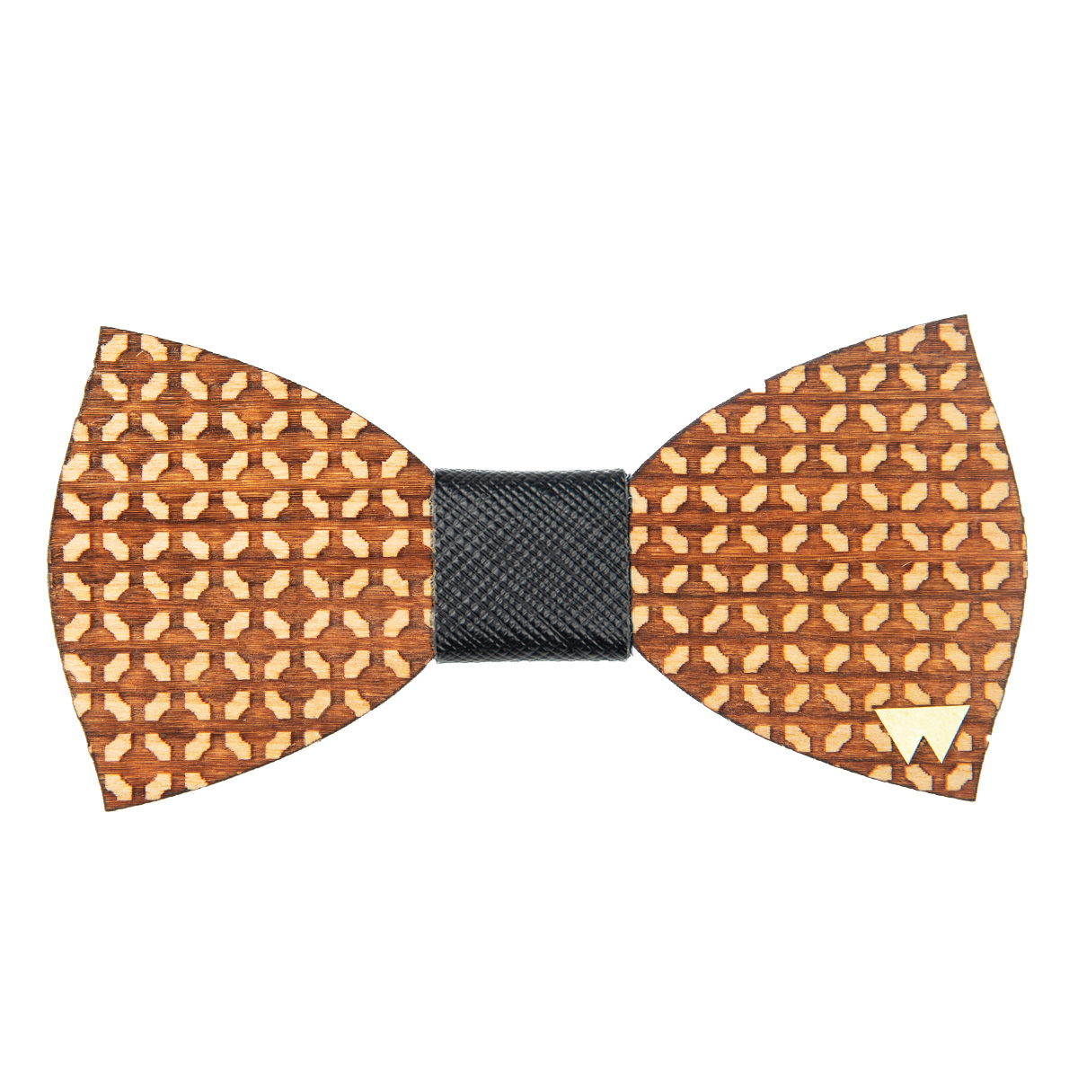Papillon in legno Frame con nodo in pelle