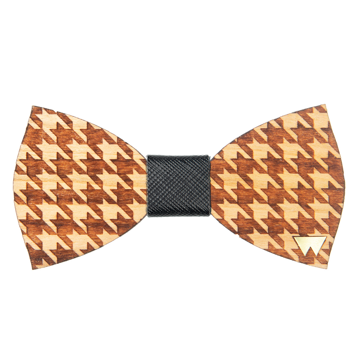 WOODILLON - Houndstooth Wooden Bow Tie
