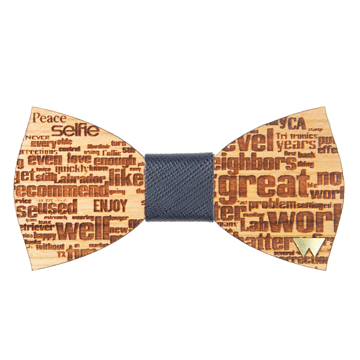 WOODILLON - Words Wooden Bow Tie