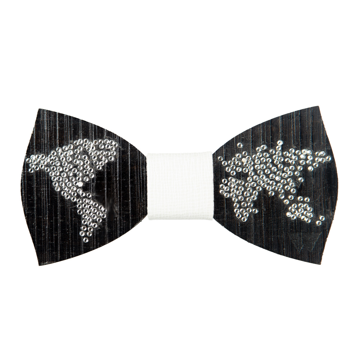 World Diamond Wooden Bow Tie - Woodillon