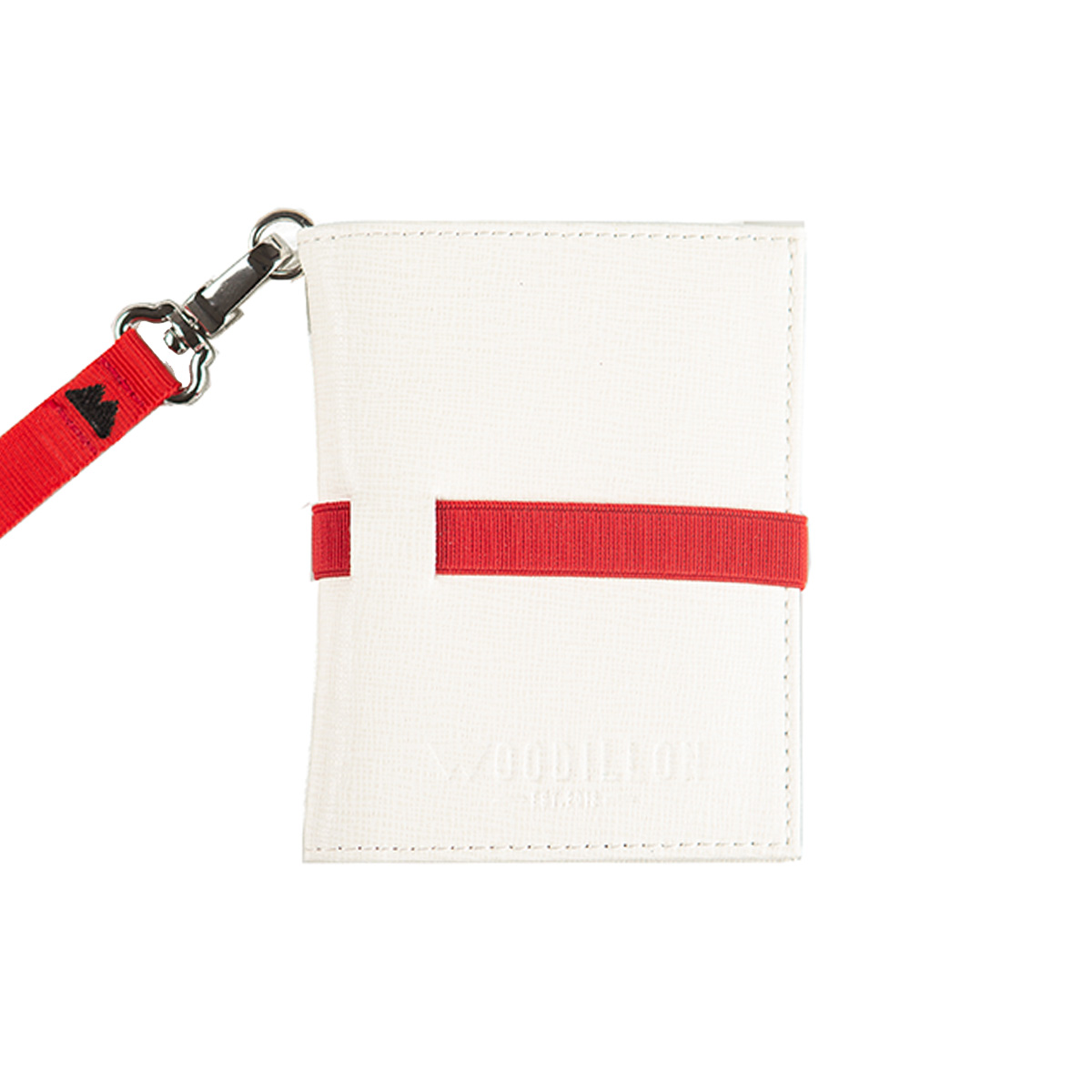 Portafoglio smart white red, marcato Woodillon