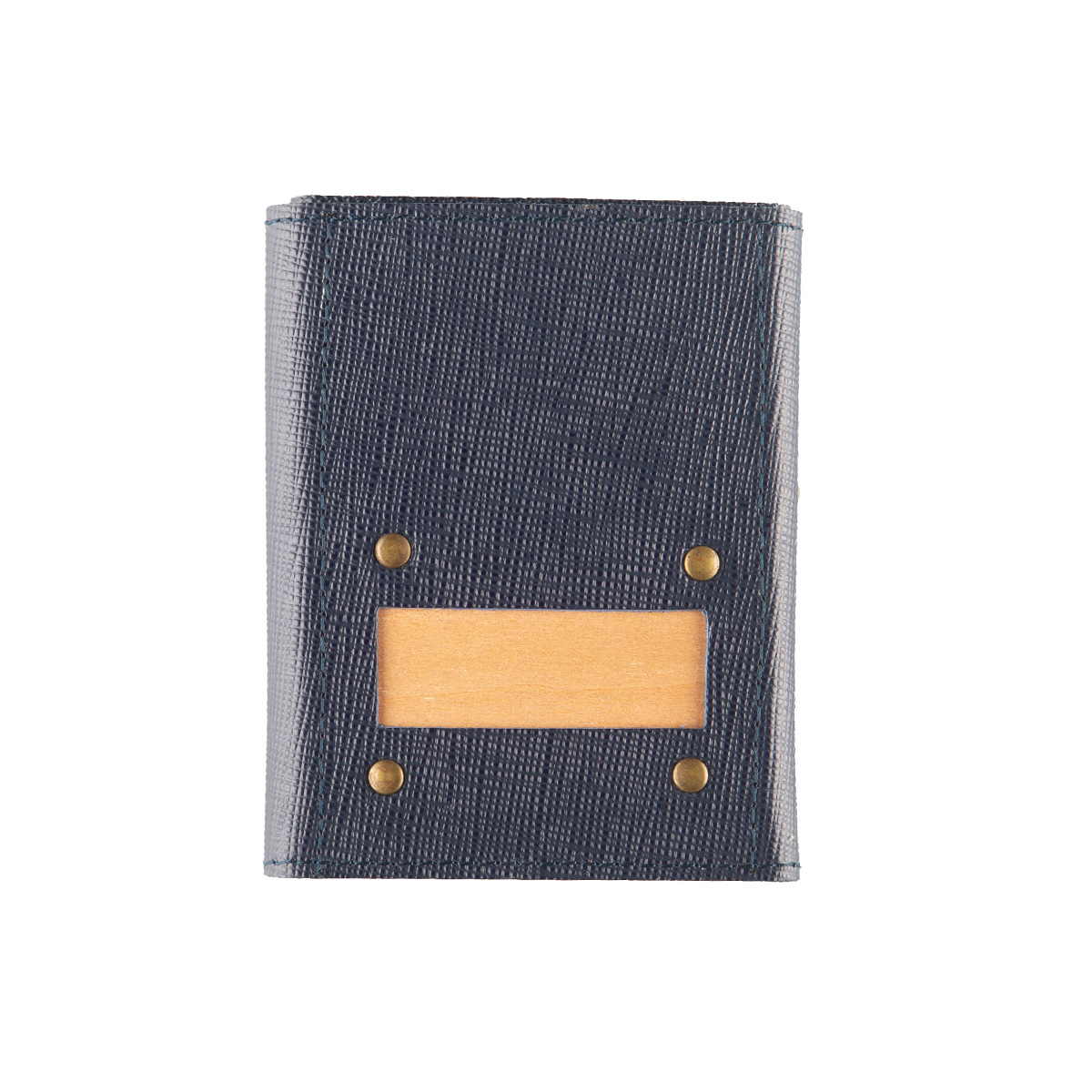 Portafoglio Cash Saffiano Blu - Woodillon