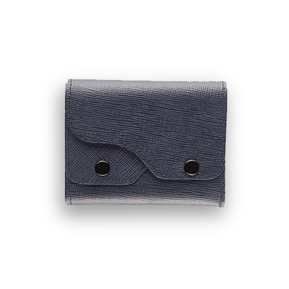 Portafoglio Cash Saffiano Blue - Woodillon