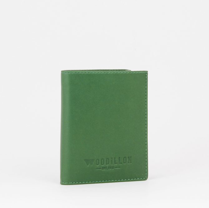 portafoglio smart 76 verde senza elastico, Woodillon