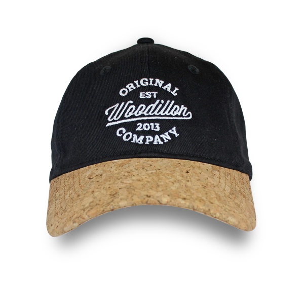 WOODILLON - Cappellino jeans nero con visiera in sughero
